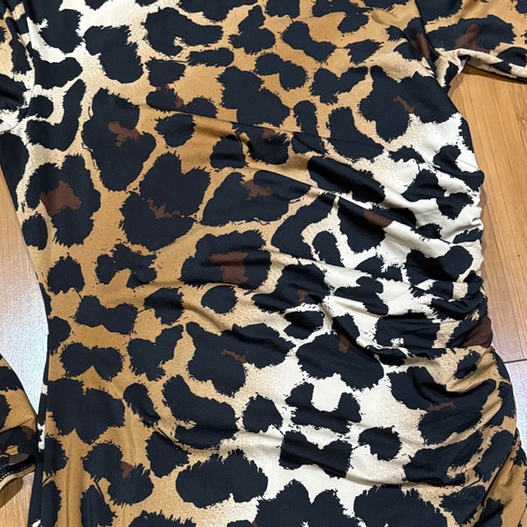 INC International Concepts Leopard Print Long Sleeve Dress - Picture 3 of 3